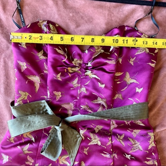 Betsey Johnson butterfly strapless midi y2k dress - Picture 9 of 11